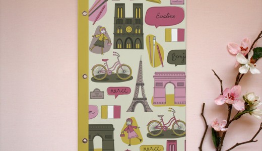 Giveaway!  Your Very Own Personalized Parisian Journal, Courtesy of Minted