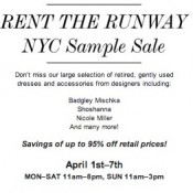Rent the Runway Sample Sale Returns to NYC
